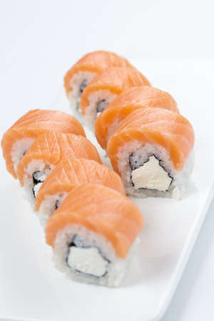 tasty sushi on the whiteの写真素材