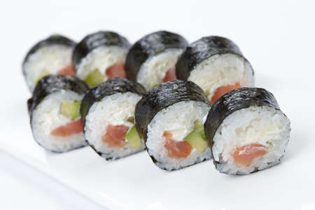 tasty sushi on the whiteの写真素材