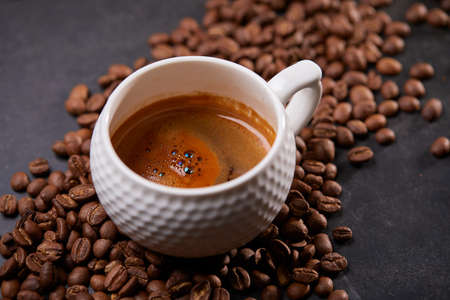 cup with italian coffeeの写真素材