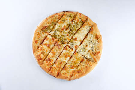 fresh italian pizza menu for cafeの写真素材