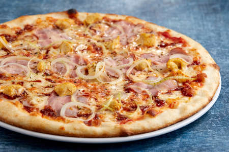 fresh italian pizza menu for cafeの写真素材