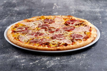 fresh italian pizza menu for cafeの写真素材