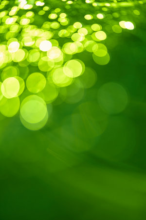 green blur background, Christmas backgroundの写真素材