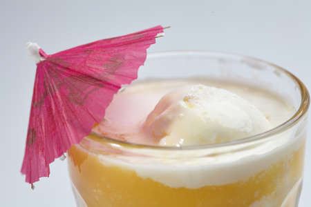 tasty cocktail with ice creamの写真素材
