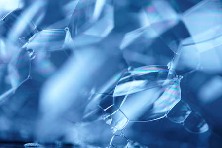 water bubbles on the glassの写真素材