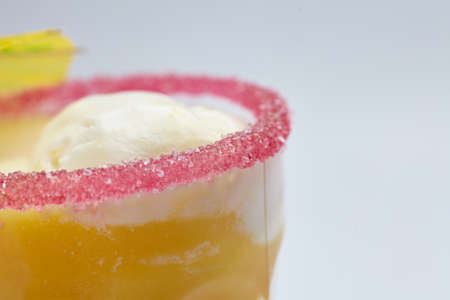 tasty cocktail with ice creamの写真素材