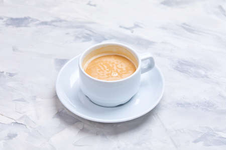 cup of coffee on tableの写真素材