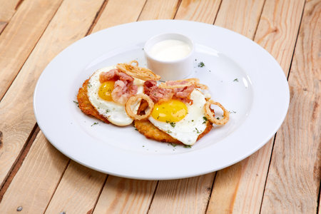 tasty breakfast in the cafeの写真素材