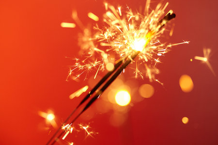christmas and new year party sparkleの写真素材