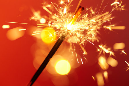 Christmas and newyear party sparkleの写真素材