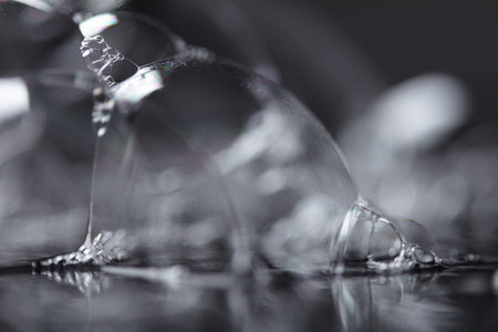 water bubbles on the glass