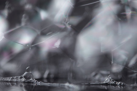 water bubbles on the glass
