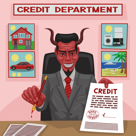 The devil offers credit for consumer needs for the client 