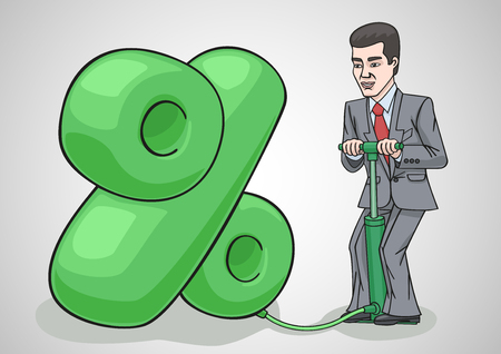 The percentage increase in the easiest way to increase profit.のイラスト素材