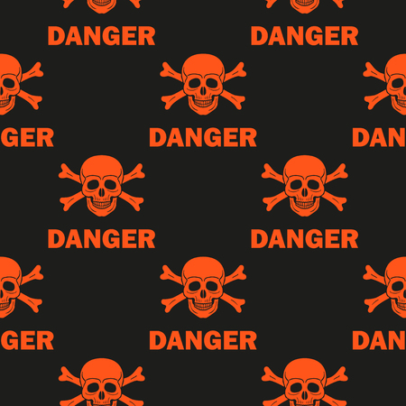 Black background warns of mortal danger.のイラスト素材