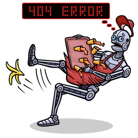 Splash screen for the site when it crashes. The 404 error.のイラスト素材
