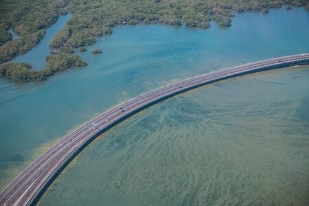 Speedway over the seaの写真素材