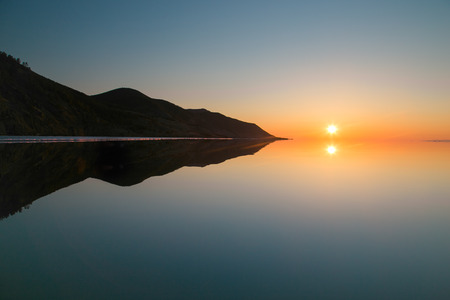 Sunny Dawn on the lake.の写真素材