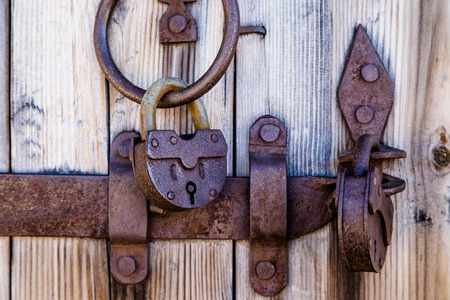 The old metal lockの写真素材