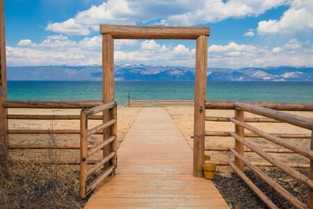 The path leading to the sea.の写真素材