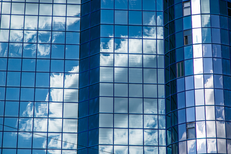 The sky is reflected in the skyscraper Ulan-batorの写真素材