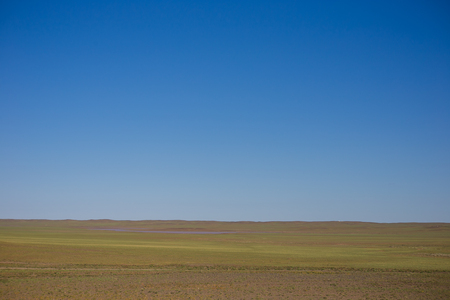 Mongolian steppe in start of septemberの写真素材