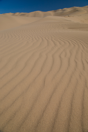 Sand dunes in the desert Gobiの写真素材