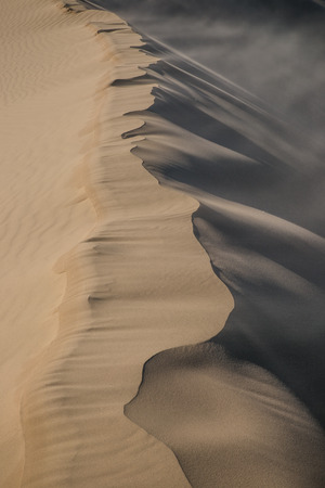Sand dunes in the desert Gobiの写真素材