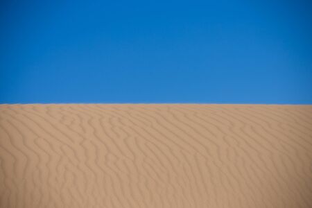 Flag of Ukraine made by the nature. Gobi, Mongoliaの写真素材