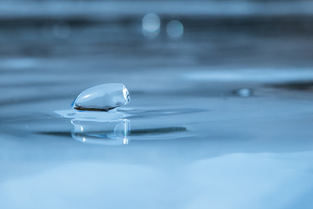 Clean transparent ice of Baikal lakeの写真素材