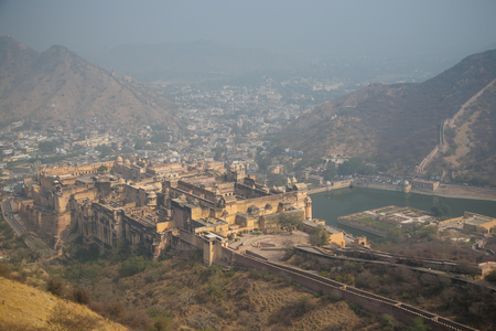 Amber Fort in Jaipur in Indiaの写真素材