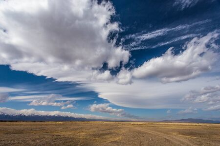 Landscape of the valley and mountains in Siberia. Buryatia, Barguzin.