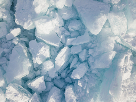 Ice of Lake Baikal from a heightの写真素材