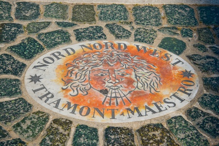 Rome, Italy, one of the Ancient Roman gods of wind  Located on the square in front of the Cathedral of St  Peter in the Vatican indicates the direction of the wind のeditorial素材