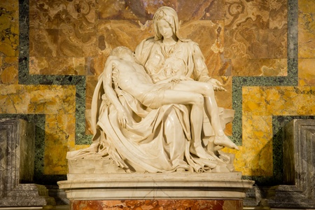 Piet by Michelangelo, in St. Peter\'s Basilica, Vaticanのeditorial素材