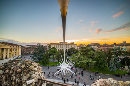 View from the Arena of Verona Piazza Bra - Verona