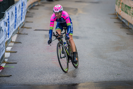 Valdobbiadene, Italy May 23, 2015; Professional cyclist During the fourteenth stages of the Tour of Italy in 2015. Valdobbiadene, Italy May 23, 2015; Professional cyclist During the fourteenth stages of the Tour of Italy in 2015.