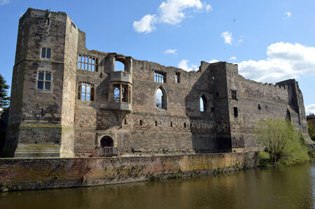 Ruins of Casle Newark on the River Trent in Newark, Englandのeditorial素材