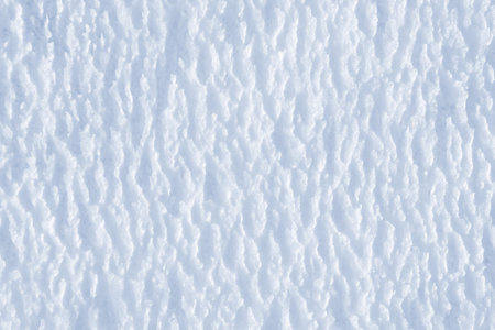Background of fresh snow, blue shadowsの写真素材