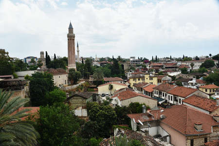 Panoramic views of the roofs old town Antalya, Turkey. Old town Kaleiciの写真素材