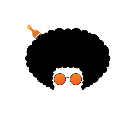 Afro Style Design Template Flat Style Design Vector Illustrationのイラスト素材