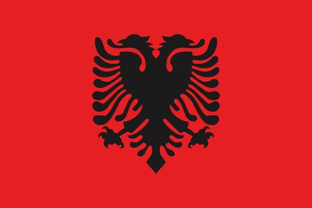 An illustration of the flag of Albaniaの写真素材