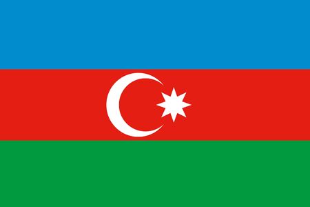 An illustration of the flag of Azerbaijanの写真素材