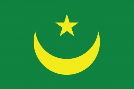 An Illustrated Drawing of the flag of Mauritaniaの写真素材