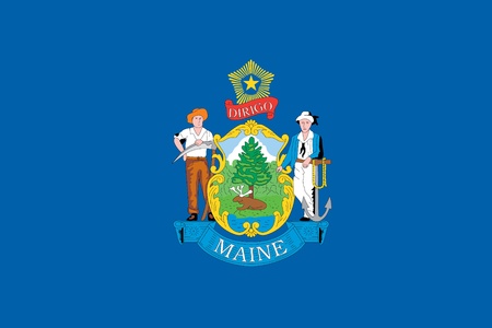 The Flag of the American State of Maineの写真素材
