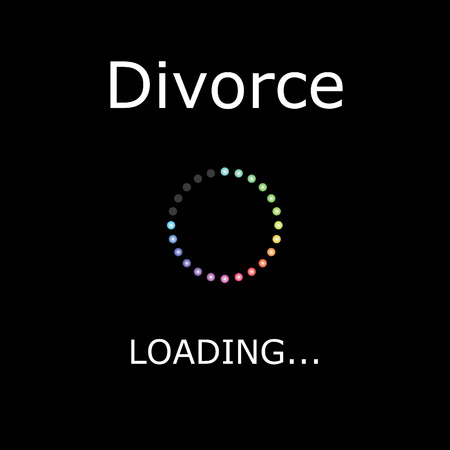 A LOADING Illustration with Black Background - Divorce
