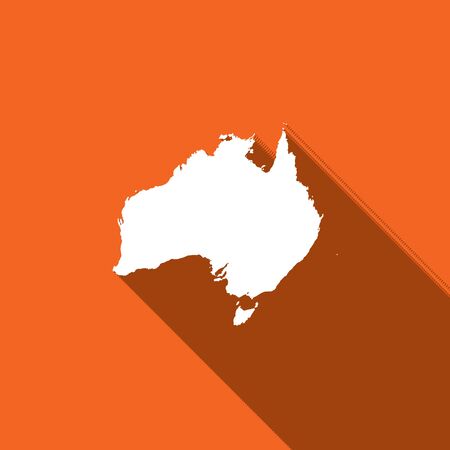 Long Shadow with the shape of the Country of Australiaの写真素材