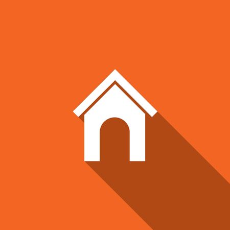 Long Shadow with the shape of a homeの写真素材