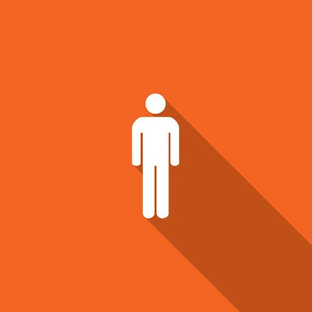 Long Shadow with the shape of a maleの写真素材