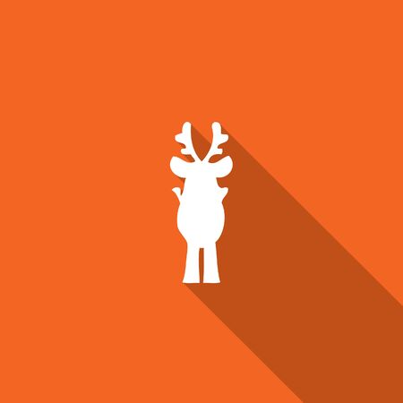 Long Shadow with the shape of a deerの写真素材
